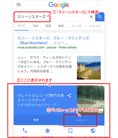 Google検索画面(スマホ)