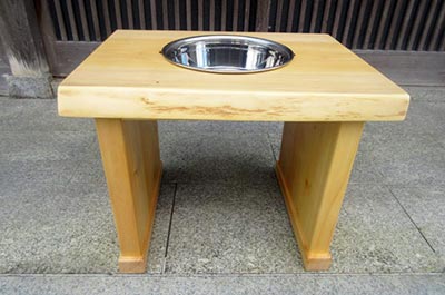 イチョウの木の食器台